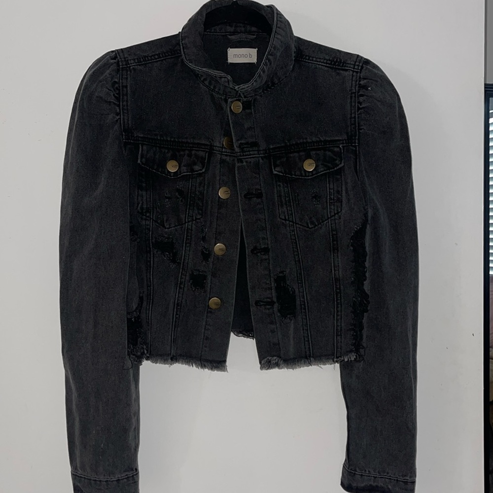 MONO B cropped denim jacket